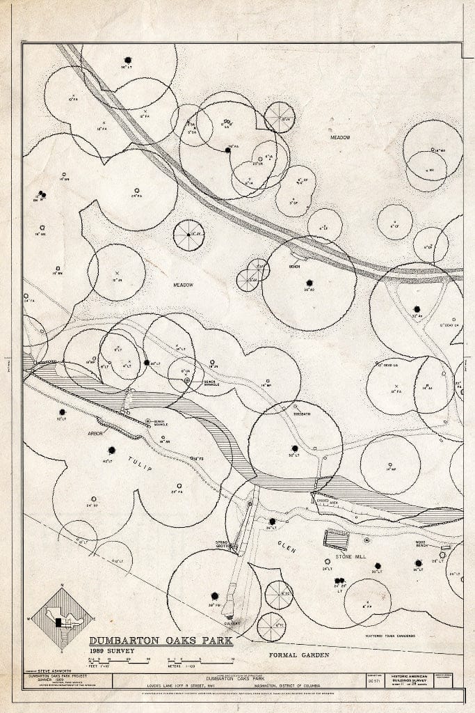 Blueprint HABS DC,GEO,175- (Sheet 11 of 28) - Dumbarton Oaks Park, Thirty-Second & R Streets Northwest, Washington, District of Columbia, DC
