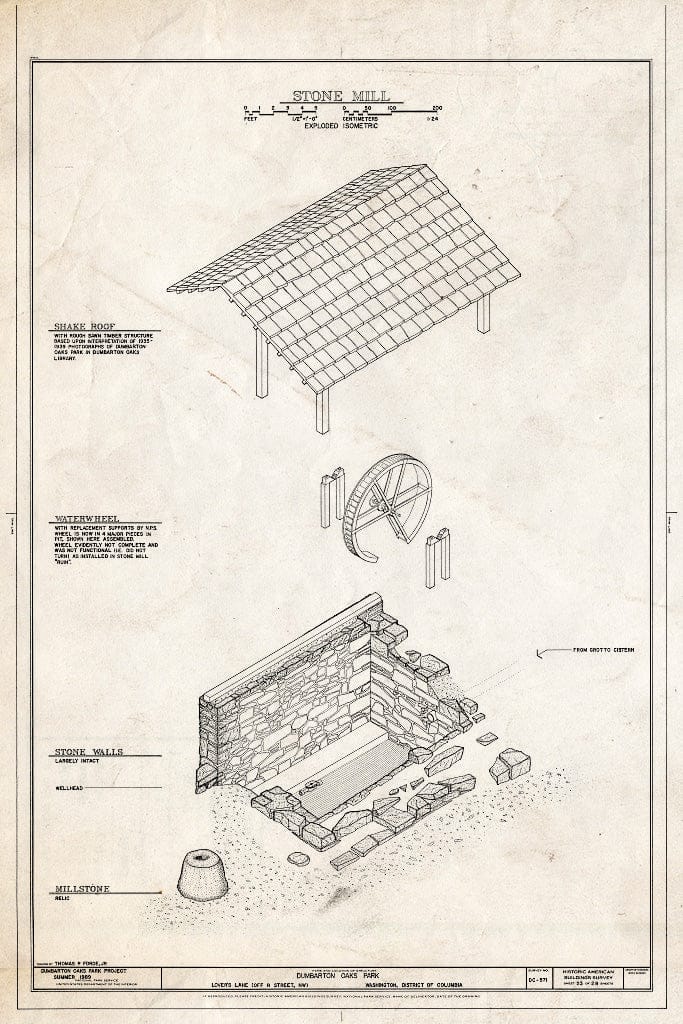 Blueprint HABS DC,GEO,175- (Sheet 23 of 28) - Dumbarton Oaks Park, Thirty-Second & R Streets Northwest, Washington, District of Columbia, DC