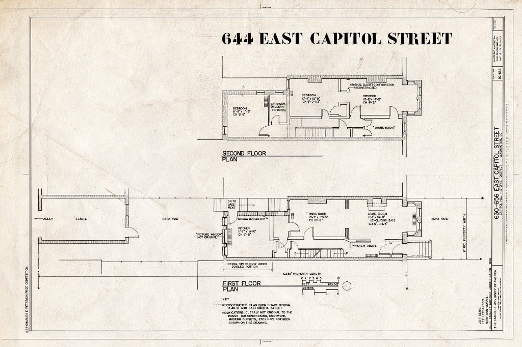 Blueprint HABS DC,WASH,583- (Sheet 4 of 4) - 630-656 East Capitol Street, Washington, District of Columbia, DC