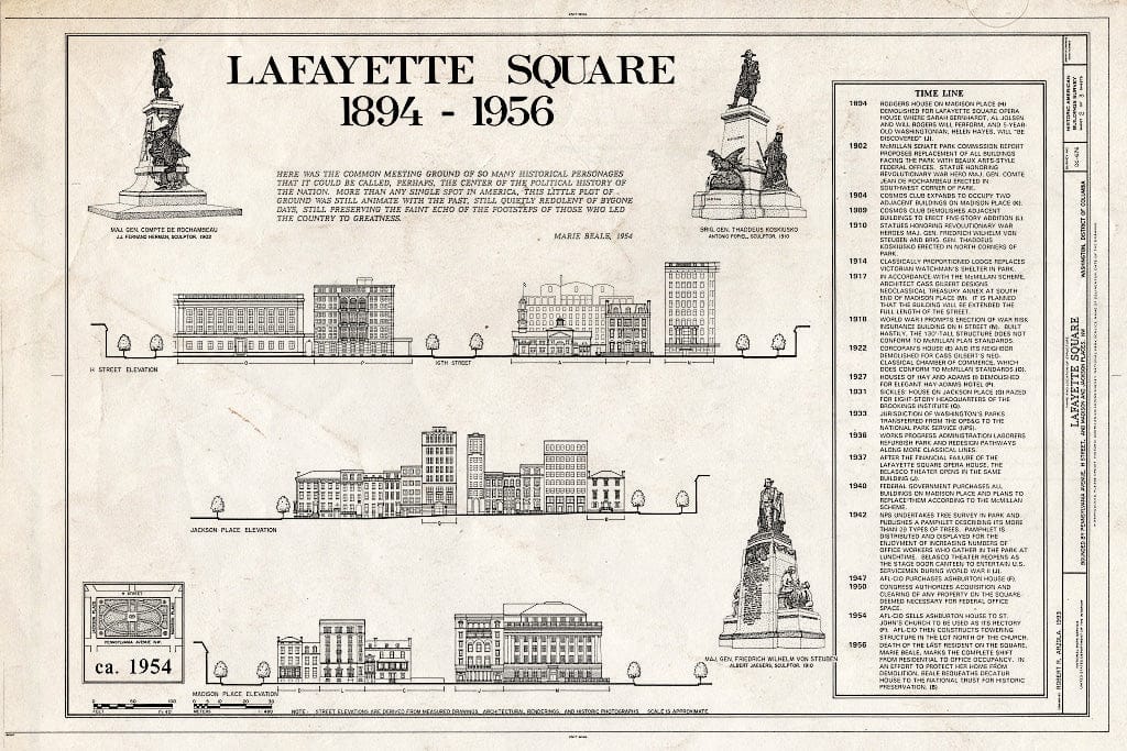 Blueprint HABS DC,WASH,613- (Sheet 2 of 3) - Lafayette Square, Washington, District of Columbia, DC