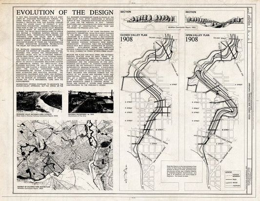 Blueprint 2. Evolution of The Design - Rock Creek & Potomac Parkway, Washington, District of Columbia, DC