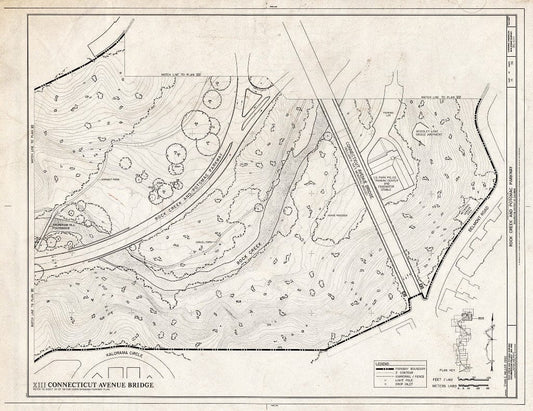 Blueprint 18. Plan XIII: Connecticut Avenue Bridge - Rock Creek & Potomac Parkway, Washington, District of Columbia, DC