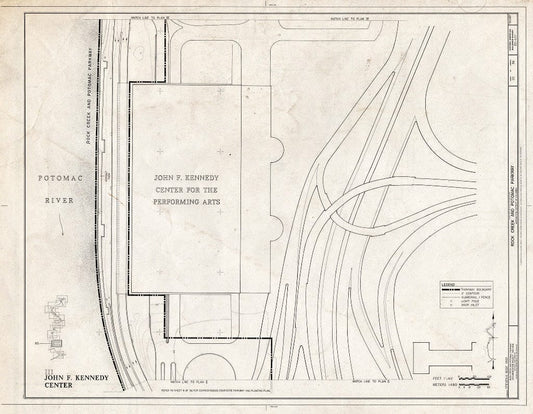 Blueprint 22. Plan III: John F. Kennedy Center - Rock Creek & Potomac Parkway, Washington, District of Columbia, DC