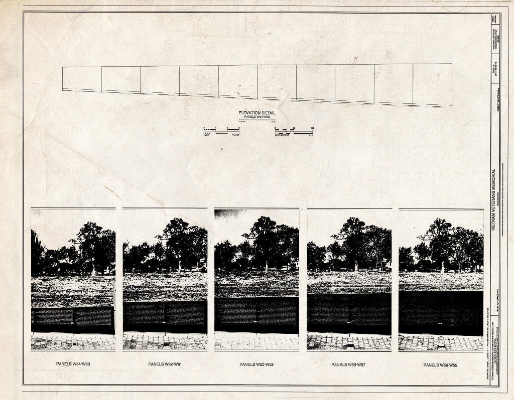Blueprint HABS DC,WASH,643- (Sheet 6 of 21) - Vietnam Veterans Memorial, West Potomac Park, Washington, District of Columbia, DC