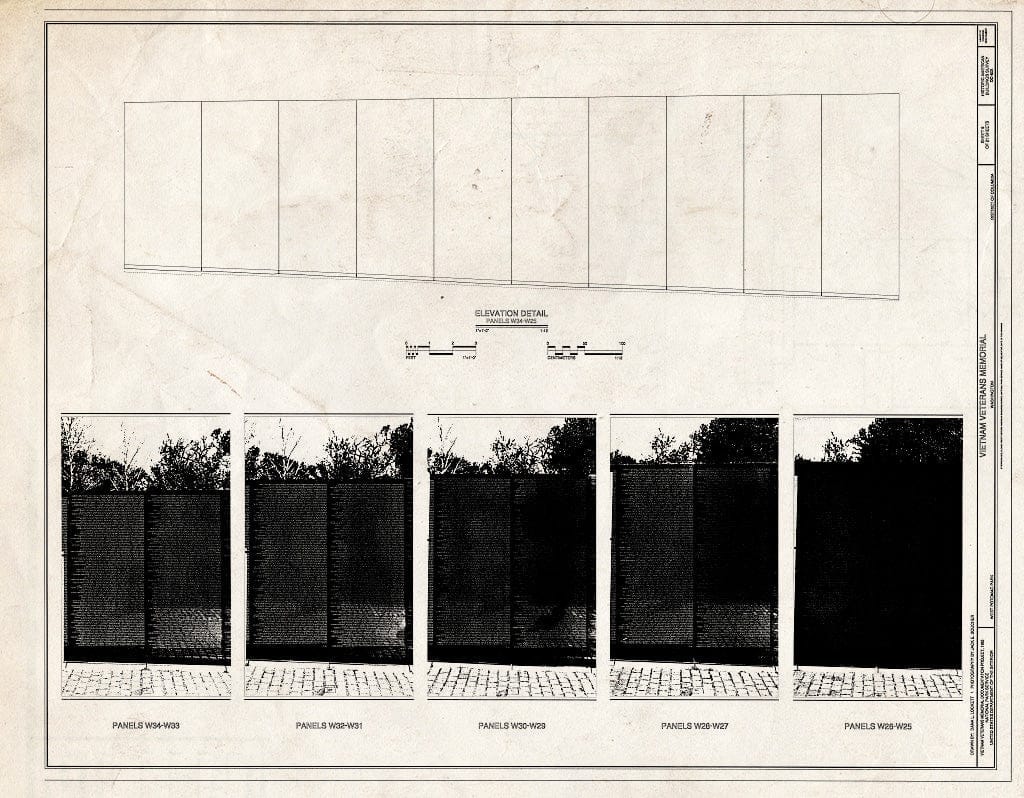 Blueprint HABS DC,WASH,643- (Sheet 9 of 21) - Vietnam Veterans Memorial, West Potomac Park, Washington, District of Columbia, DC