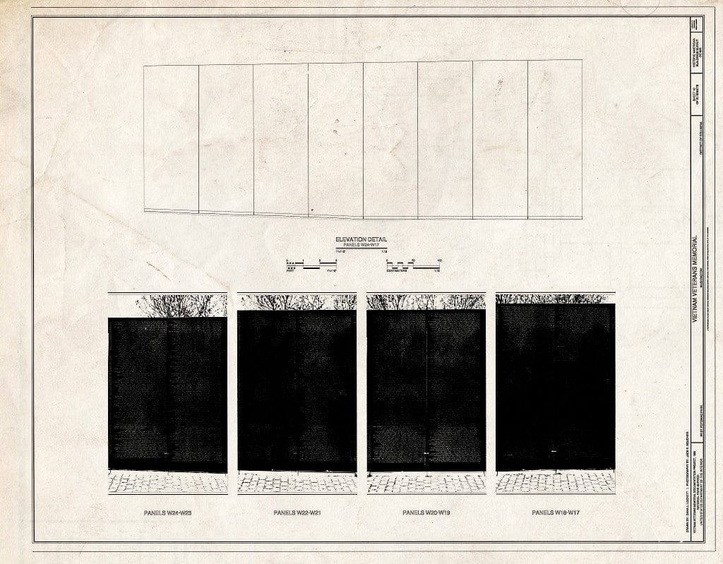 Blueprint HABS DC,WASH,643- (Sheet 10 of 21) - Vietnam Veterans Memorial, West Potomac Park, Washington, District of Columbia, DC