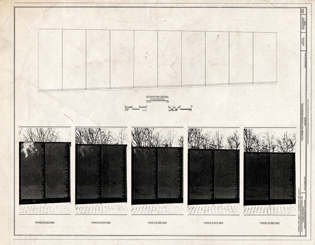 Blueprint HABS DC,WASH,643- (Sheet 16 of 21) - Vietnam Veterans Memorial, West Potomac Park, Washington, District of Columbia, DC