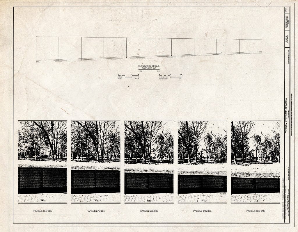 Blueprint HABS DC,WASH,643- (Sheet 19 of 21) - Vietnam Veterans Memorial, West Potomac Park, Washington, District of Columbia, DC