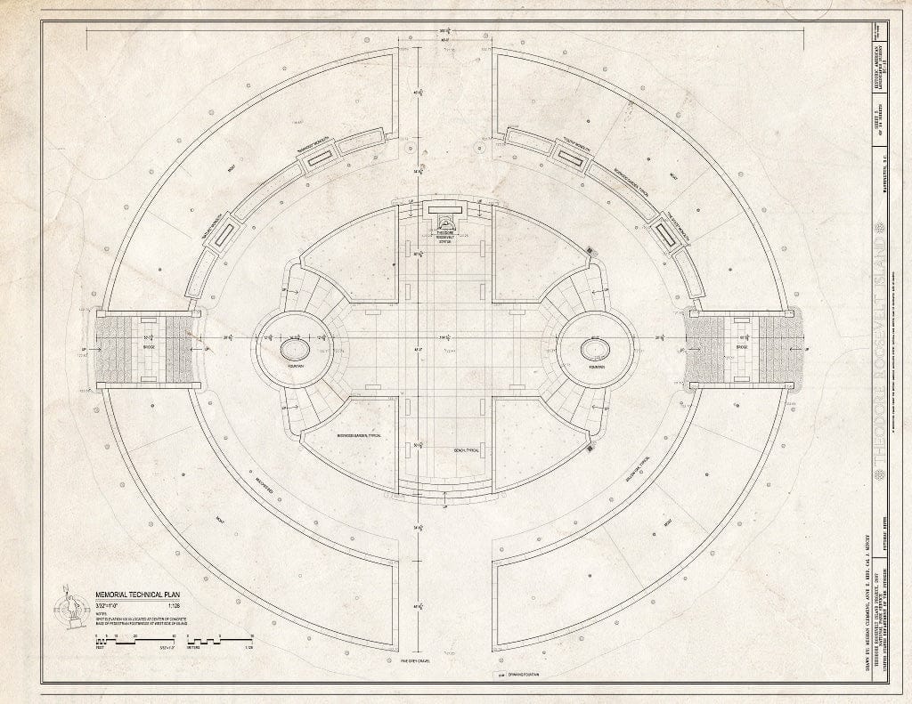 Blueprint Memorial Technical Plan - Theodore Roosevelt Island, Potomac River, Washington, District of Columbia, DC