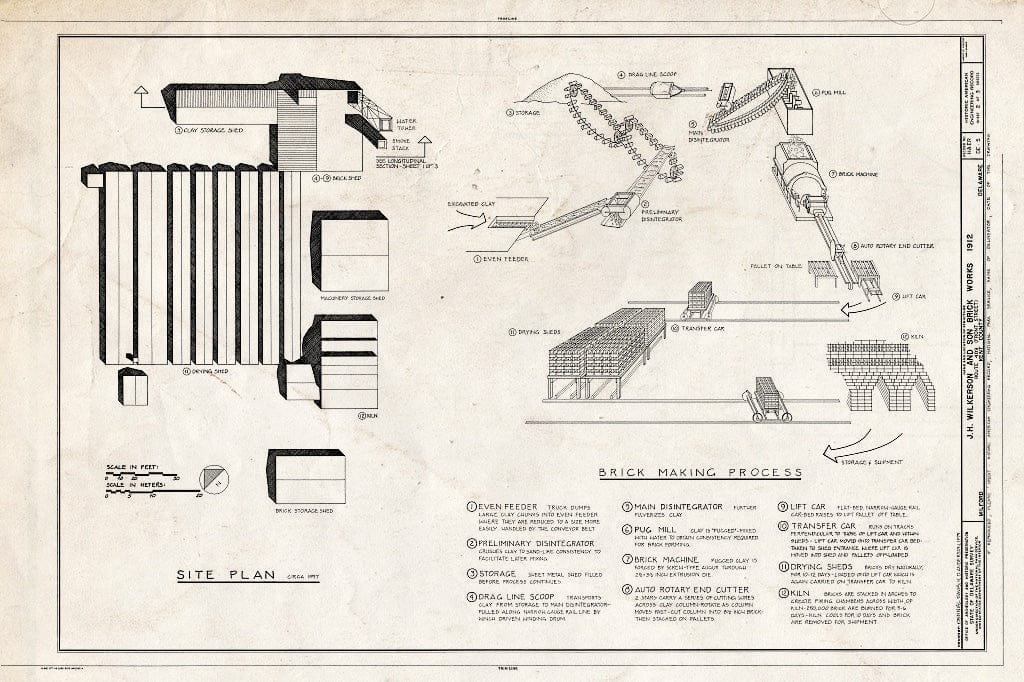 Blueprint HAER DEL,1-Milf,1- (Sheet 2 of 3) - J. H. Wilkerson & Sons Brick Works, Front Street (Road 409), Milford, Sussex County, DE