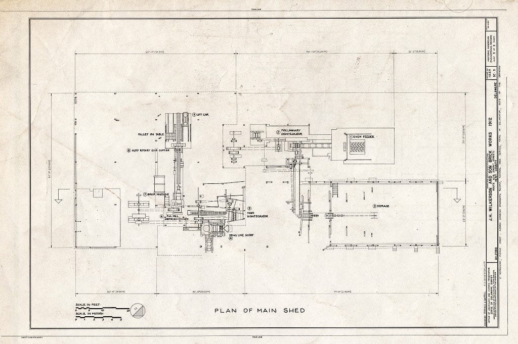 Blueprint HAER DEL,1-Milf,1- (Sheet 3 of 3) - J. H. Wilkerson & Sons Brick Works, Front Street (Road 409), Milford, Sussex County, DE