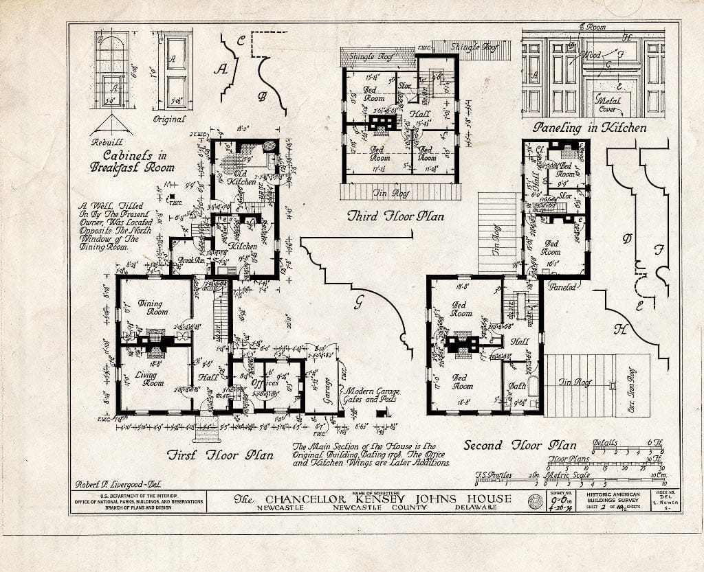 Blueprint HABS DEL,2-NEWCA,5- (Sheet 2 of 12) - Kensey Johns Sr. House, 2 East Third Street, New Castle, New Castle County, DE