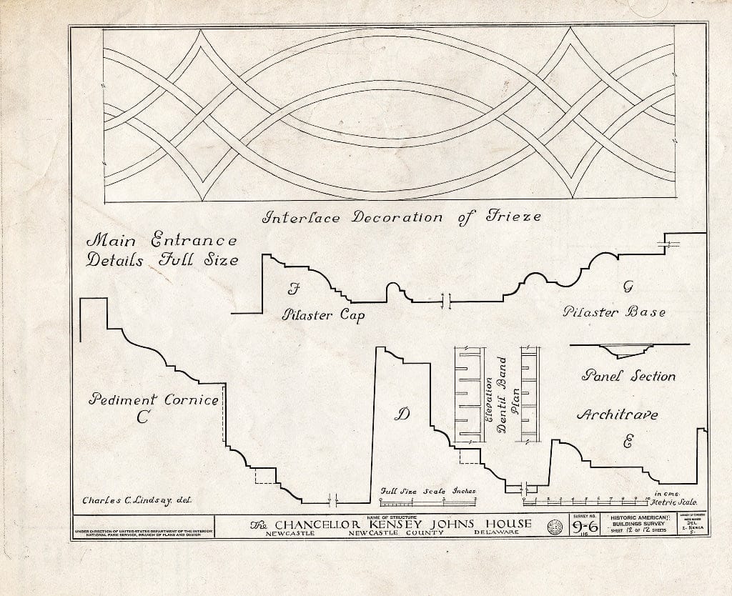 Blueprint HABS DEL,2-NEWCA,5- (Sheet 12 of 12) - Kensey Johns Sr. House, 2 East Third Street, New Castle, New Castle County, DE