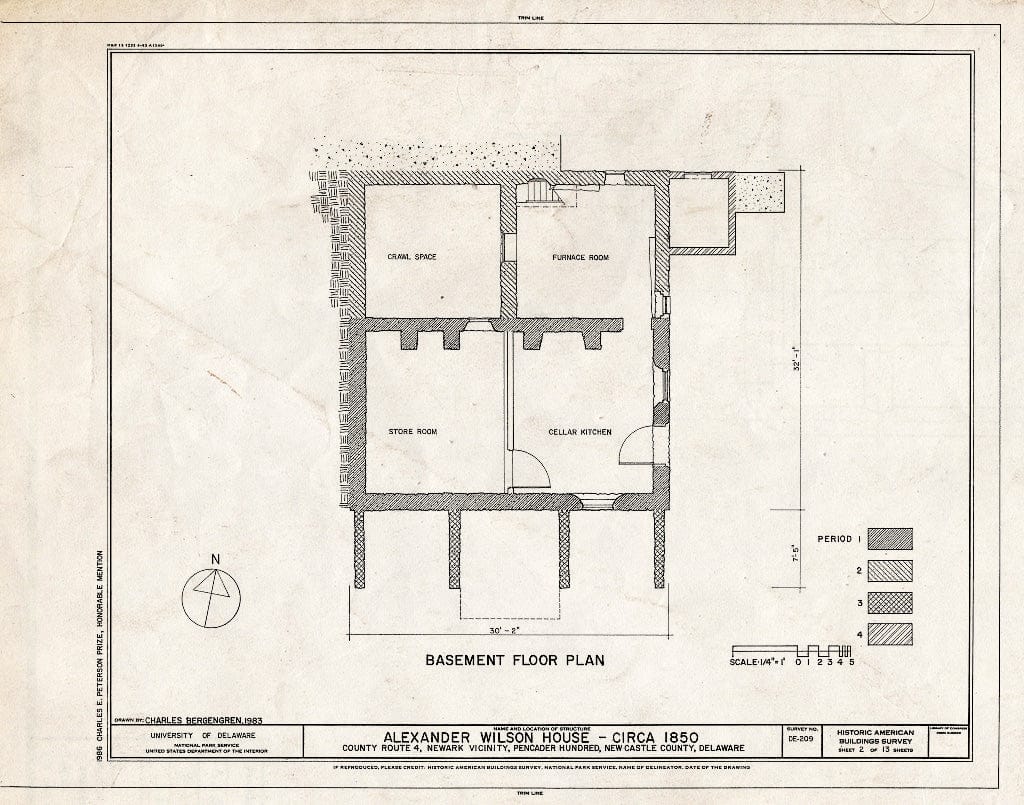 Blueprint HABS DEL,2-Newark.V,6- (Sheet 2 of 13) - Alexander Wilson Agricultural Works Complex, County Route 4, Pencader Hundred, Newark, New Castle County, DE