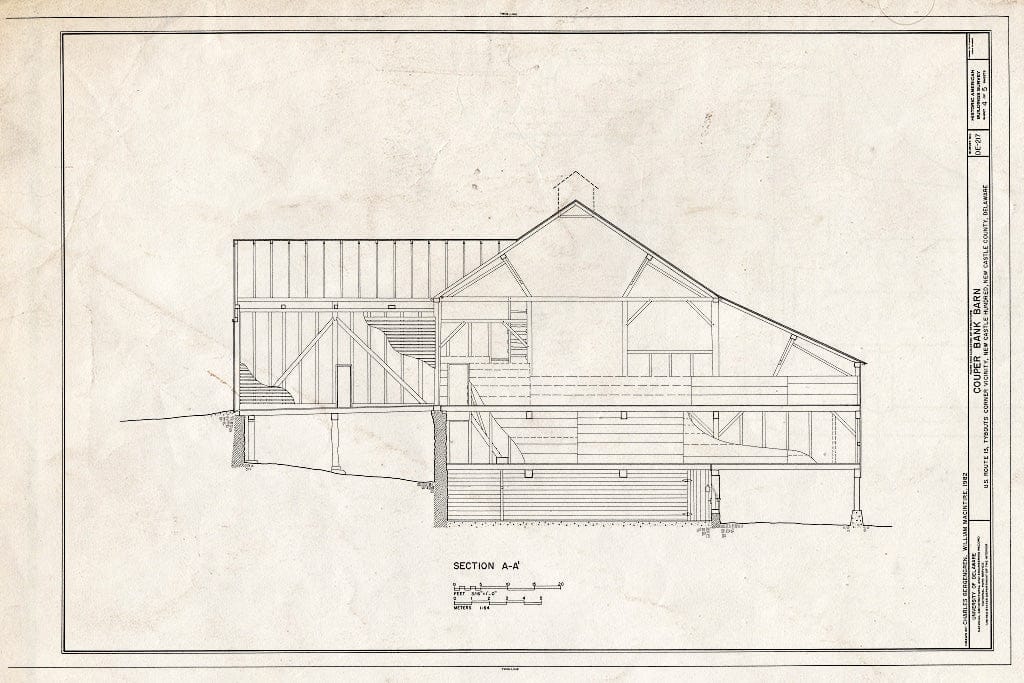Blueprint HABS DEL,2-TYCO.V,2- (Sheet 4 of 5) - Couper Bank Barn, Road 381, West of U.S. Route 13, Tybouts Corner, New Castle County, DE