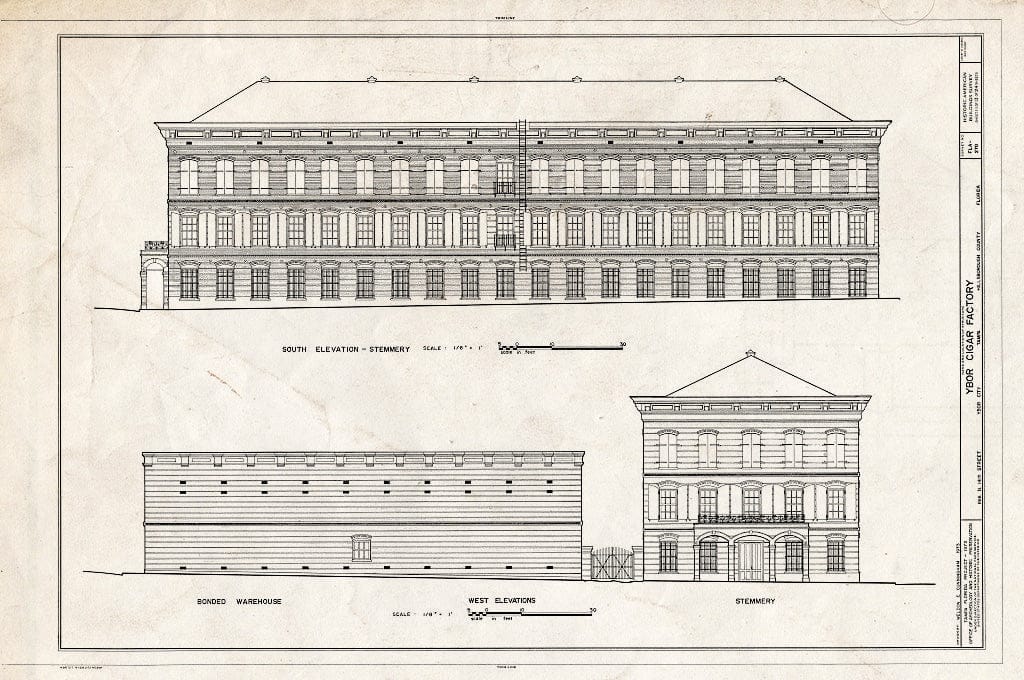 Blueprint HABS FLA,29-TAMP,19- (Sheet 11 of 13) - Ybor Cigar Factory, 1916 North Fourteenth Street, Tampa, Hillsborough County, FL