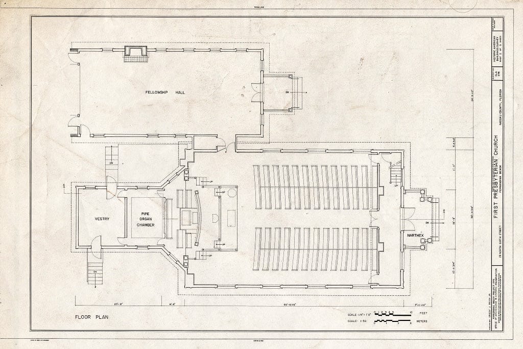 Blueprint HABS FLA,45-FERB,2- (Sheet 2 of 5) - First Presbyterian Church, 19 North Sixth Street, Fernandina Beach, Nassau County, FL