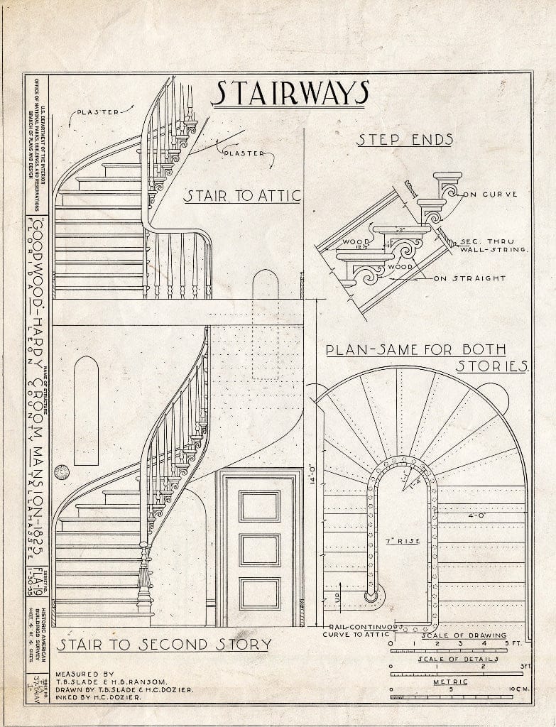 Blueprint HABS FLA,37-TALA.V,1- (Sheet 4 of 4) - Goodwood Plantation, Tallahassee, Leon County, FL