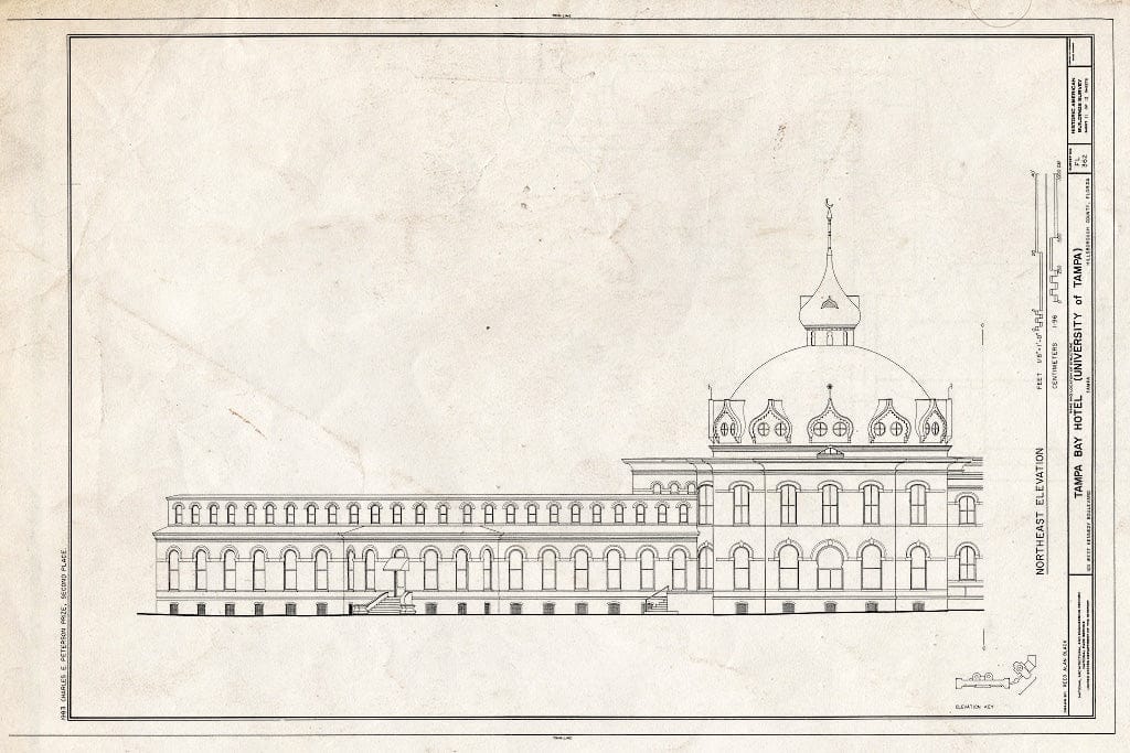 Blueprint HABS FLA,29-TAMP,3A- (Sheet 11 of 13) - Tampa Bay Hotel, 401 West Kennedy Boulevard, Tampa, Hillsborough County, FL