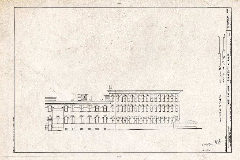 Blueprint HABS FLA,29-TAMP,3A- (Sheet 12 of 13) - Tampa Bay Hotel, 401 West Kennedy Boulevard, Tampa, Hillsborough County, FL