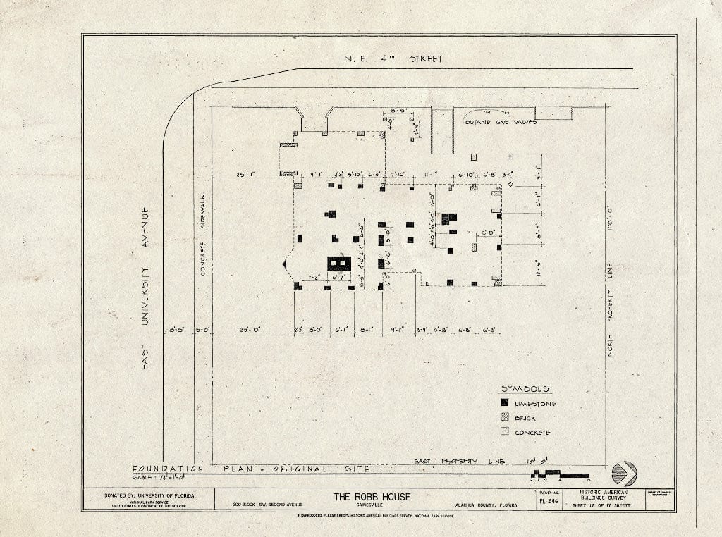 Blueprint HABS FL-396 (Sheet 17 of 17) - Robb House, 200 Block Southwest Second Avenue, Gainesville, Alachua County, FL