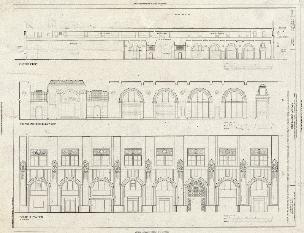 Blueprint HABS FL-573 (Sheet 6 of 10) - Shoreland Arcade, 120 Northeast First Street, Miami, Miami-Dade County, FL