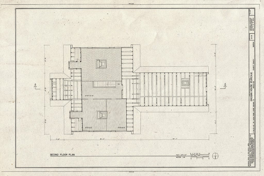 Blueprint HABS GA,53-MIDTO,1- (Sheet 3 of 6) - Grogan House, Northwest Side County Road, Middleton, Elbert County, GA
