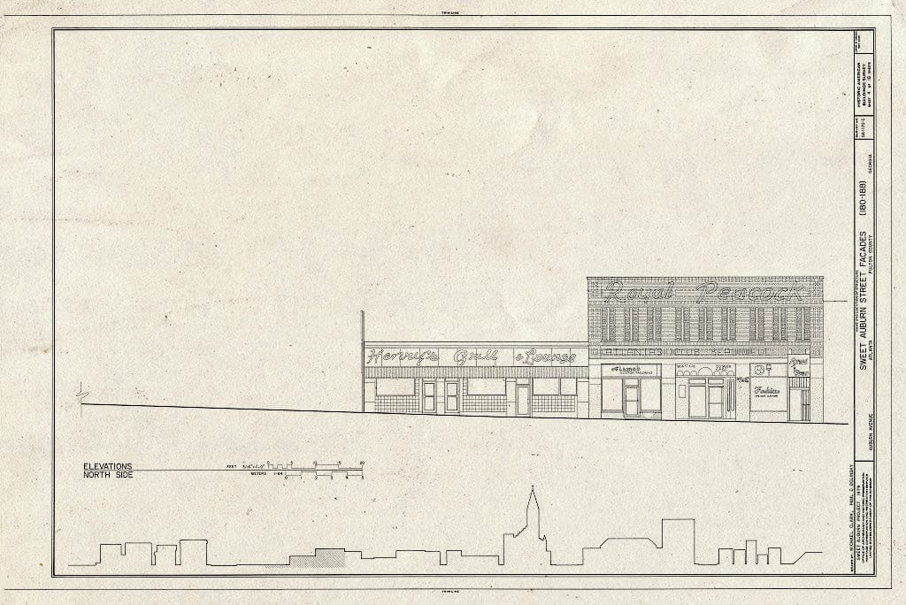 Blueprint HABS GA,61-ATLA,1C- (Sheet 4 of 18) - 126-255 Auburn Avenue (Commercial Buildings), Auburn Avenue, Atlanta, Fulton County, GA