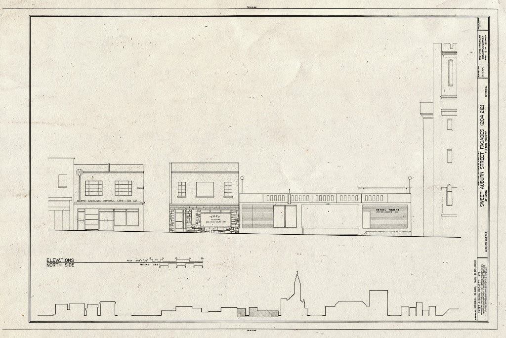 Blueprint HABS GA,61-ATLA,1C- (Sheet 6 of 18) - 126-255 Auburn Avenue (Commercial Buildings), Auburn Avenue, Atlanta, Fulton County, GA