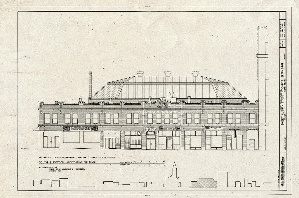 Blueprint HABS GA,61-ATLA,1C- (Sheet 8 of 18) - 126-255 Auburn Avenue (Commercial Buildings), Auburn Avenue, Atlanta, Fulton County, GA