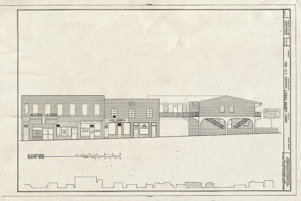 Blueprint HABS GA,61-ATLA,1C- (Sheet 13 of 18) - 126-255 Auburn Avenue (Commercial Buildings), Auburn Avenue, Atlanta, Fulton County, GA