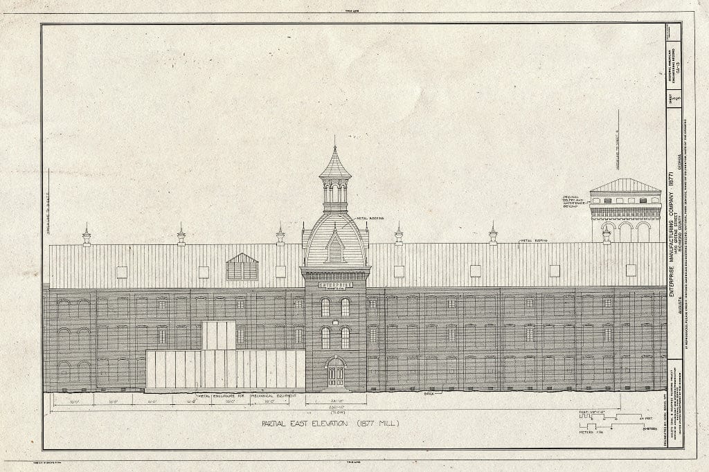 Blueprint HAER GA,123-AUG,44- (Sheet 3 of 5) - Enterprise Manufacturing Company, 1450 Greene Street, Augusta Canal, Augusta, Richmond County, GA