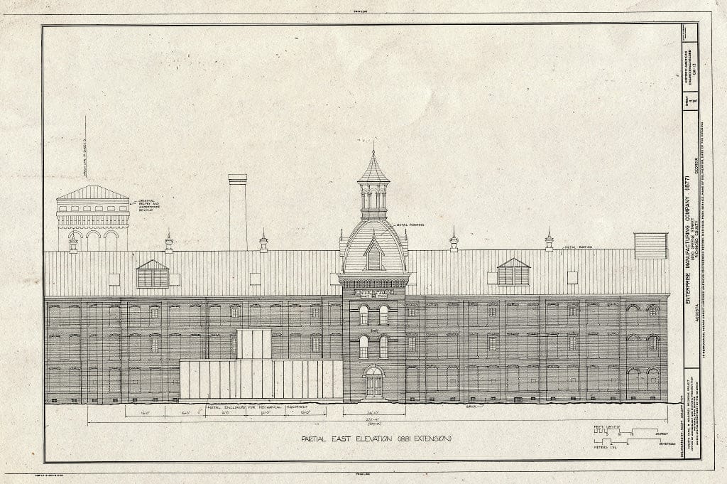 Blueprint HAER GA,123-AUG,44- (Sheet 4 of 5) - Enterprise Manufacturing Company, 1450 Greene Street, Augusta Canal, Augusta, Richmond County, GA