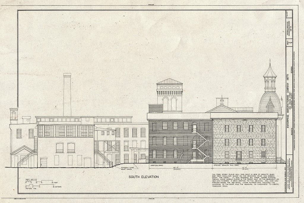 Blueprint HAER GA,123-AUG,44- (Sheet 5 of 5) - Enterprise Manufacturing Company, 1450 Greene Street, Augusta Canal, Augusta, Richmond County, GA