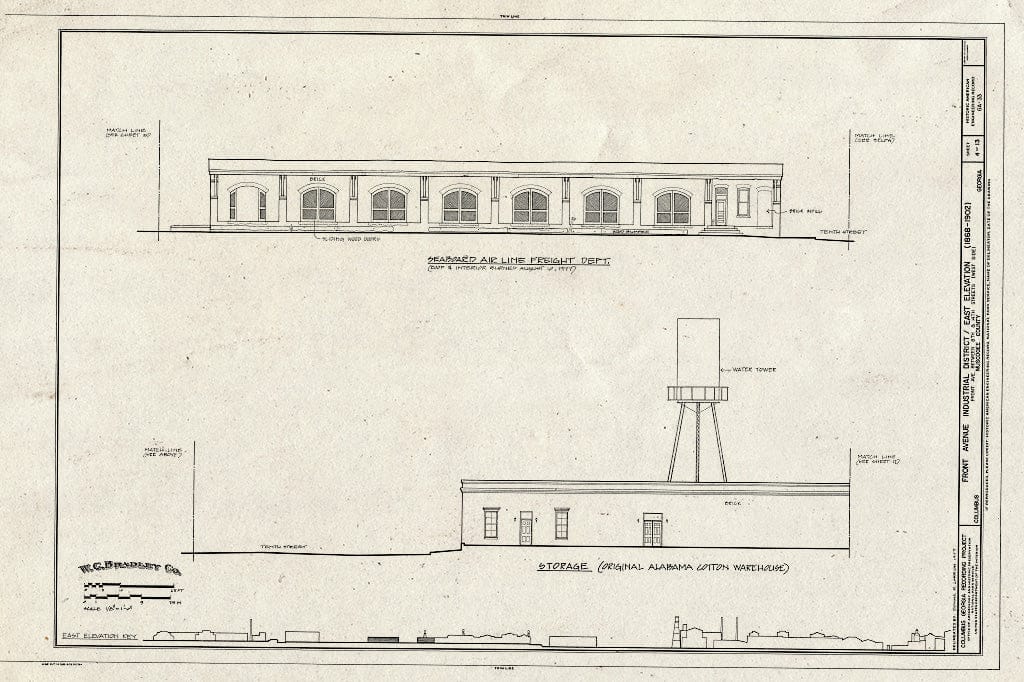 Blueprint HAER GA,108-COLM,20- (Sheet 4 of 13) - Front Avenue Industrial District, Front Avenue Between Eighth & Fourteenth Streets, Columbus, Muscogee County, GA