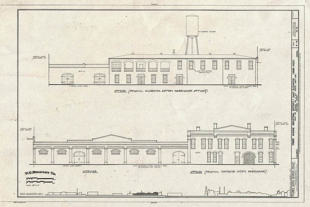 Blueprint HAER GA,108-COLM,20- (Sheet 5 of 13) - Front Avenue Industrial District, Front Avenue Between Eighth & Fourteenth Streets, Columbus, Muscogee County, GA