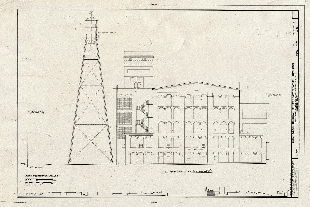 Blueprint HAER GA,108-COLM,20- (Sheet 7 of 13) - Front Avenue Industrial District, Front Avenue Between Eighth & Fourteenth Streets, Columbus, Muscogee County, GA