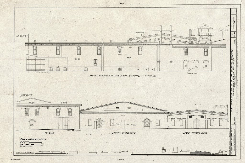 Blueprint HAER GA,108-COLM,20- (Sheet 10 of 13) - Front Avenue Industrial District, Front Avenue Between Eighth & Fourteenth Streets, Columbus, Muscogee County, GA