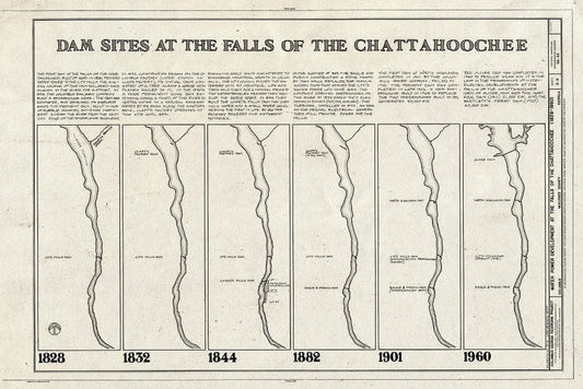 Blueprint HAER GA,108-COLM,16- (Sheet 2 of 2) - Water Power Development at Falls of Chattahoochee, Chattahoochee River, Columbus, Muscogee County, GA
