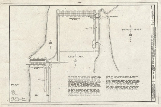 Blueprint HAER GA,123-AUG,41- (Sheet 3 of 8) - Augusta Canal, Augusta, Richmond County, GA