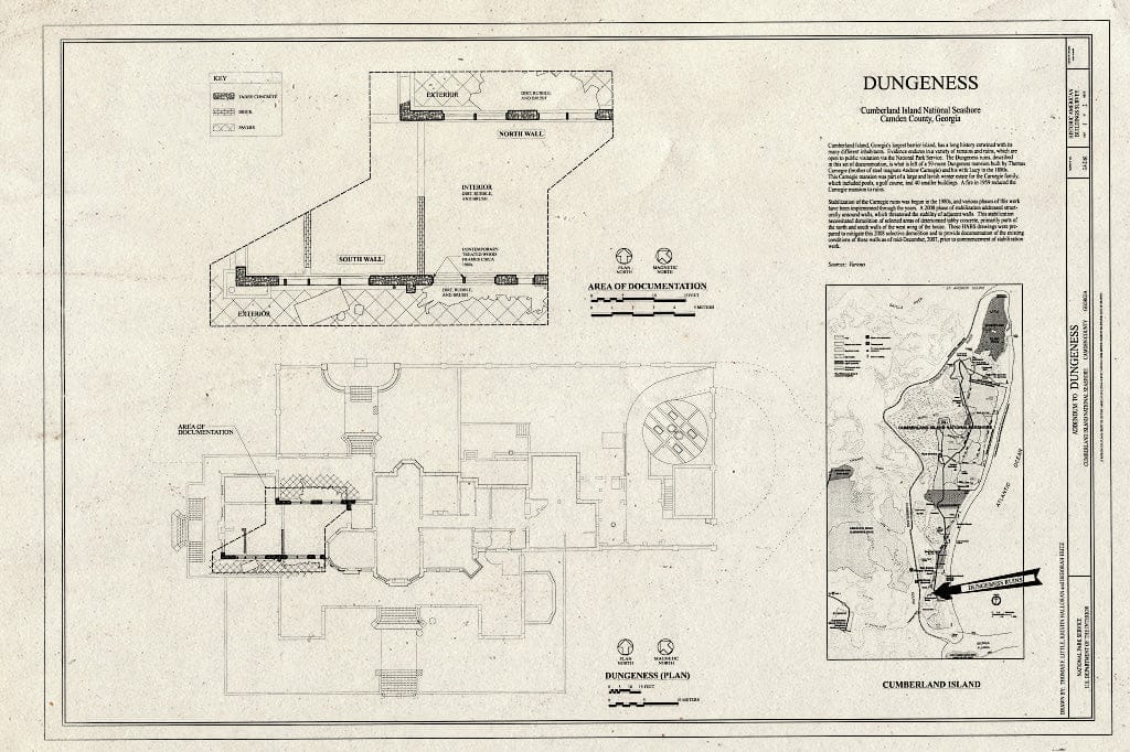 Blueprint Plan - Dungeness, Cumberland Island, Saint Marys, Camden County, GA