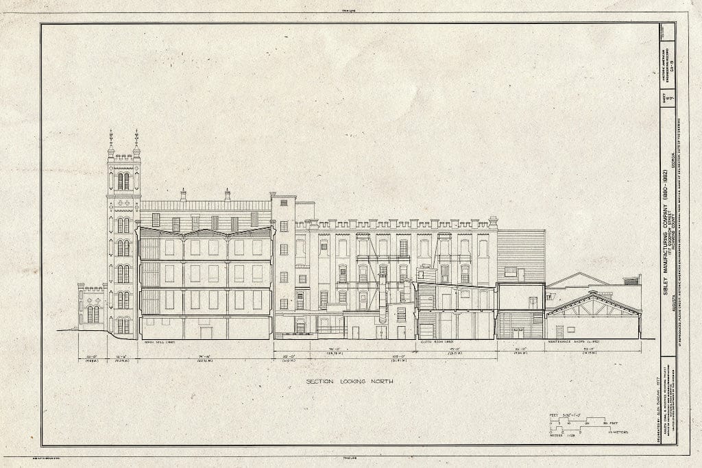 Blueprint HAER GA,123-AUG,54- (Sheet 6 of 7) - Sibley Manufacturing Company, 1717 Goodrich Street, Augusta Canal, Augusta, Richmond County, GA