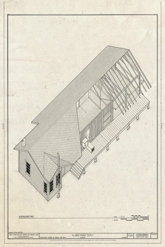 Blueprint HABS GA,131-PLAIN,15- (Sheet 4 of 5) - Plains Depot, Hudson & Main Streets, Plains, Sumter County, GA