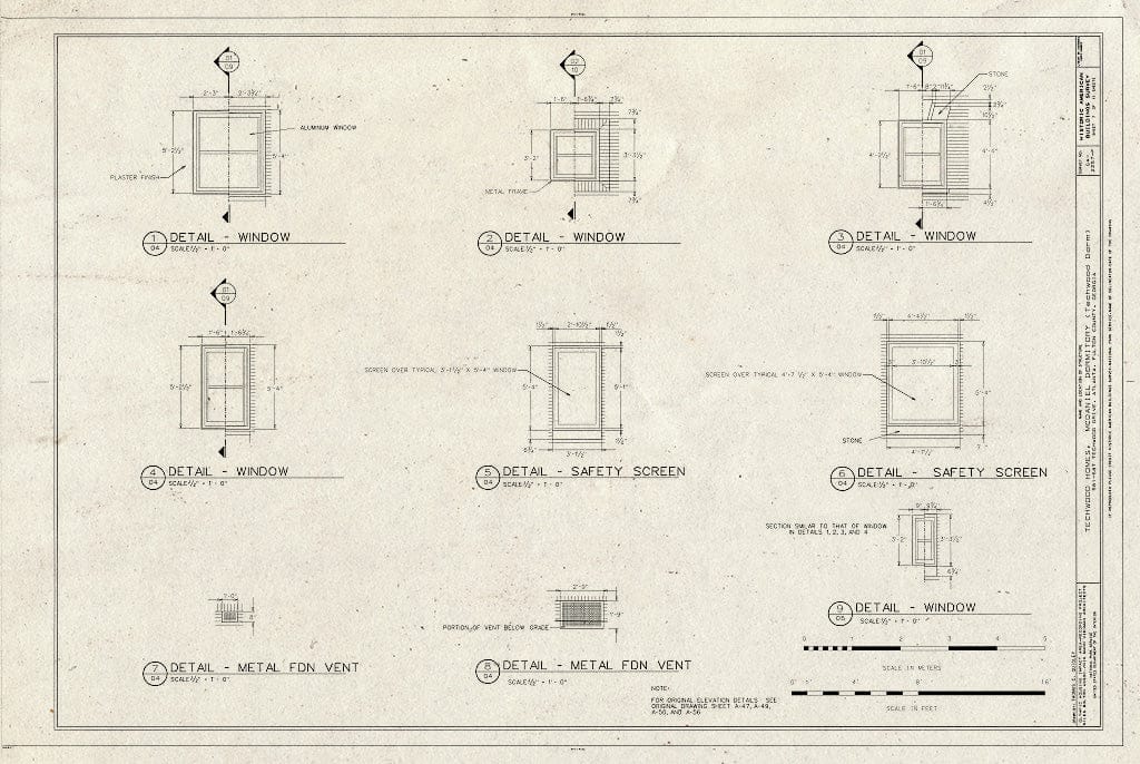 Blueprint HABS GA,61-ATLA,60F- (Sheet 7 of 11) - Techwood Homes, McDaniel Dormitory, 581-587 Techwood Drive, Atlanta, Fulton County, GA