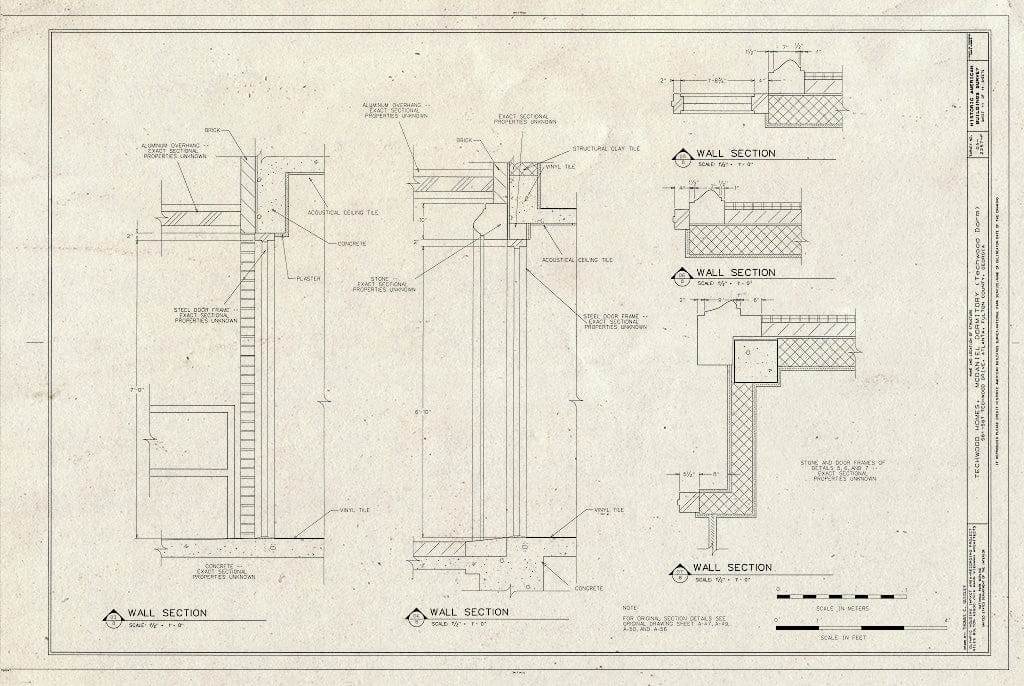 Blueprint HABS GA,61-ATLA,60F- (Sheet 11 of 11) - Techwood Homes, McDaniel Dormitory, 581-587 Techwood Drive, Atlanta, Fulton County, GA