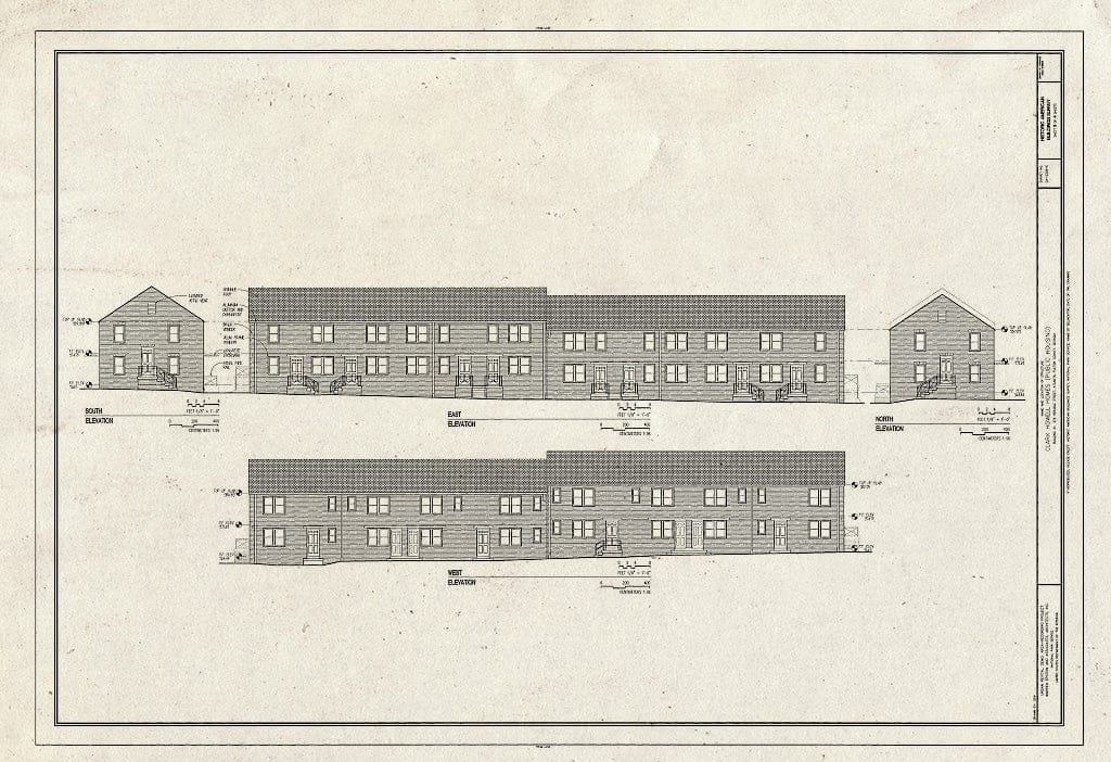 Blueprint HABS GA,61-ATLA,63E- (Sheet 3 of 4) - Clark Howell Homes, Building A-1, 474 Venable Street, Atlanta, Fulton County, GA