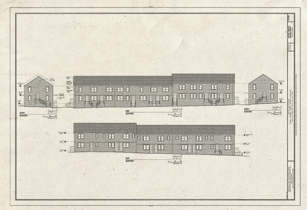 Blueprint HABS GA,61-ATLA,63F- (Sheet 3 of 4) - Clark Howell Homes, Building C-4, 432 Lovejoy Street, Atlanta, Fulton County, GA
