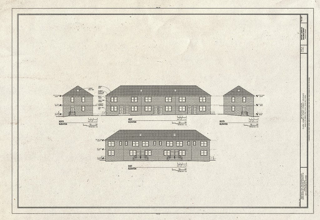 Blueprint HABS GA,61-ATLA,63L- (Sheet 3 of 4) - Clark Howell Homes, Building I-2, 222 Hunnicutt Street, Atlanta, Fulton County, GA