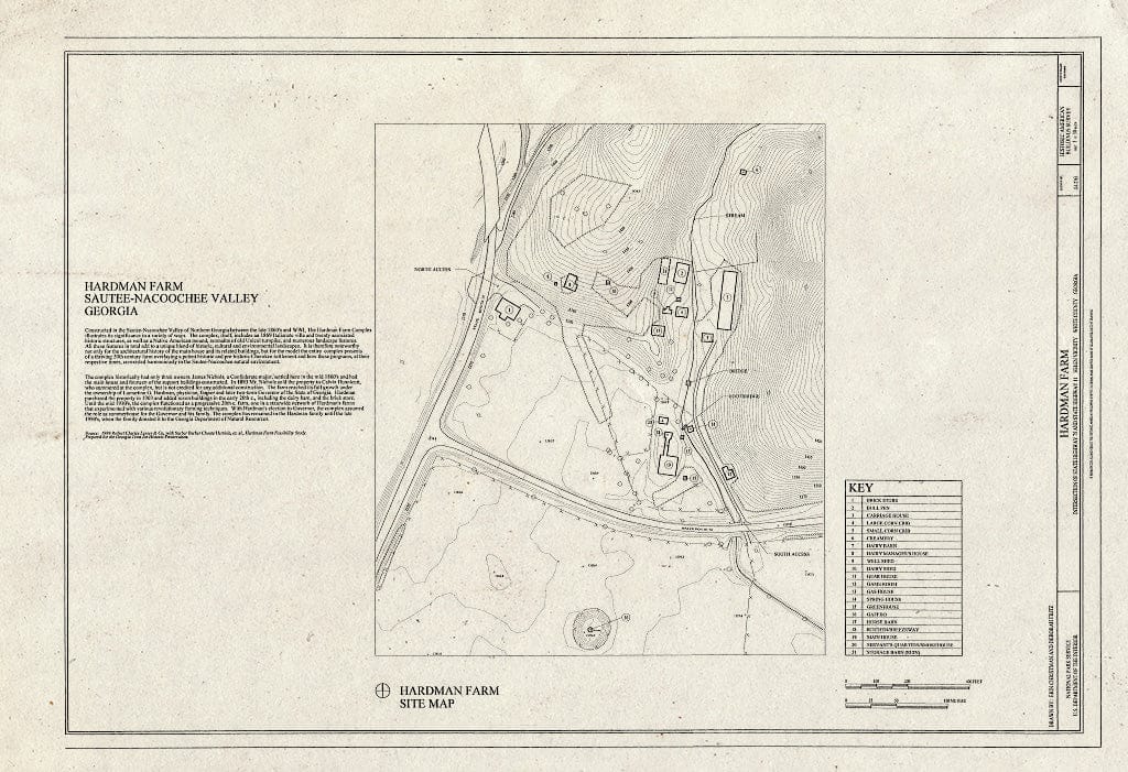 Blueprint HABS GA-2363 (Sheet 1 of 30) - Hardman Farm, Intersection of State Highway 75 & State Highway 11, Helen, White County, GA