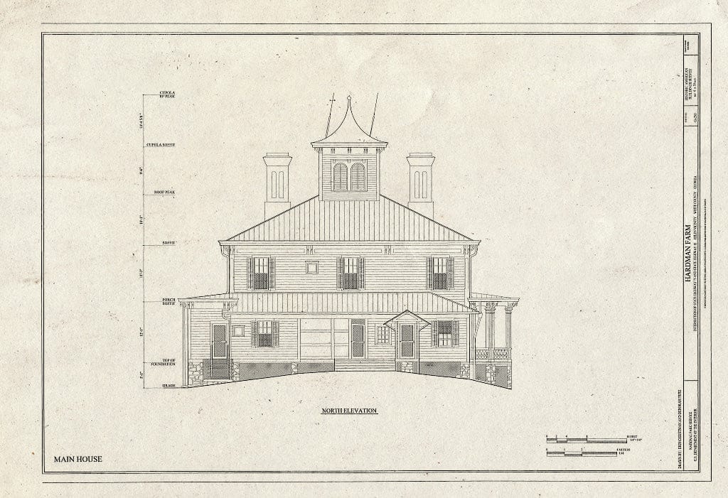 Blueprint HABS GA-2363 (Sheet 6 of 30) - Hardman Farm, Intersection of State Highway 75 & State Highway 11, Helen, White County, GA
